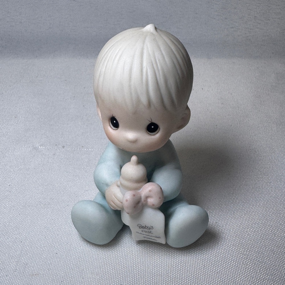 Precious Moments Babys First Christmas 1985 Boy Figurine Enesco 15539 Vintage